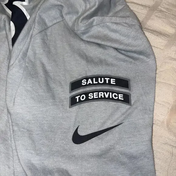 New Nike Military New York Jets NFL Long Sleeve Shirt Gray Men's Size S Salute - Picture 4 of 7